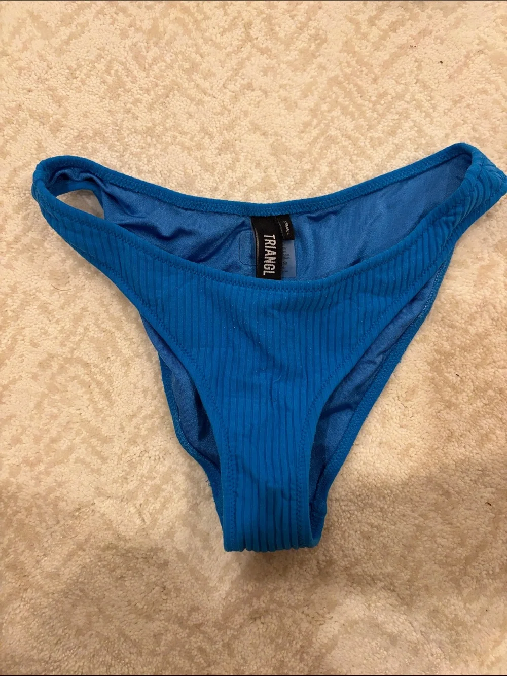 triangl swimwear Ribbed Bikini Set in Bright Blue